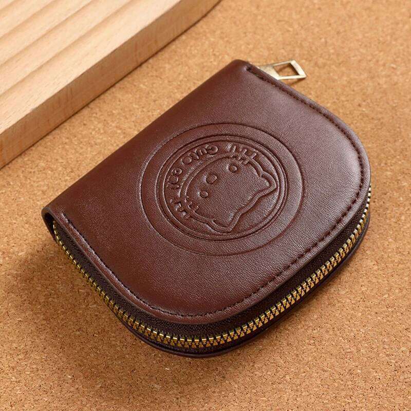 Kawaii Cartoon Retro Card Girls Fashion Zipper ID Storage Bag Lightweight Carrying Mini Wallet Women Gifts Y260206