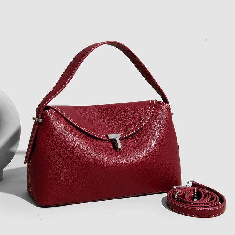 Luxury Designer Lock PU Leather Women's Handbag Retro Crossbody Bag Bucket Tote C260207