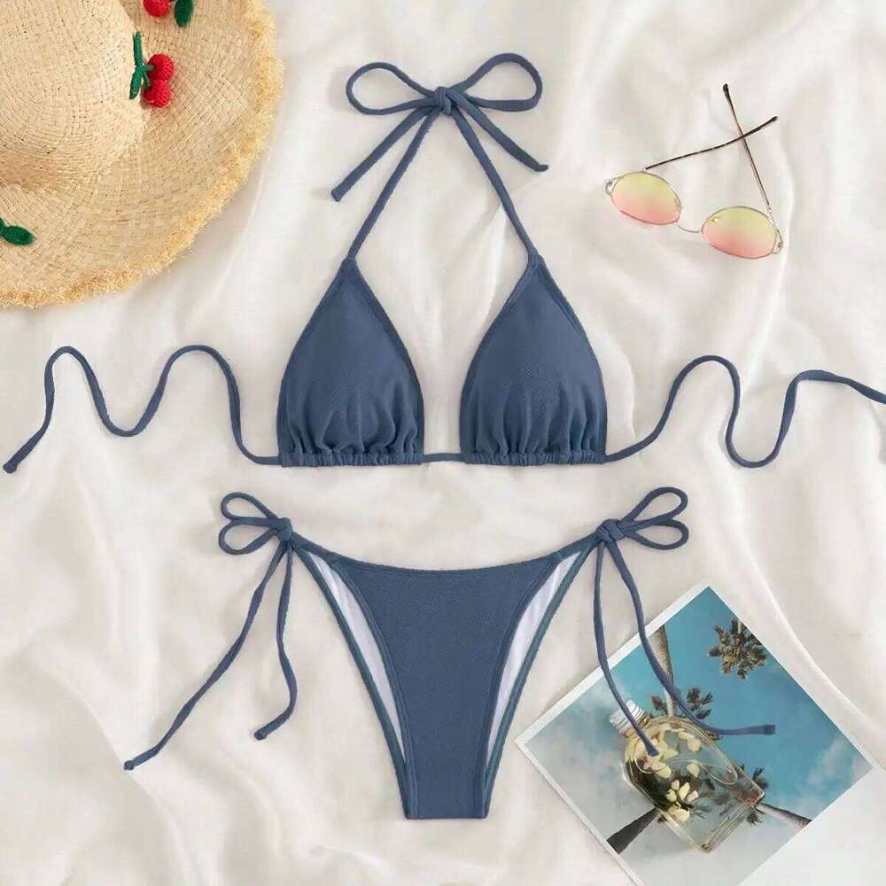 Summer white mi-grid bikini set sexy mature spring seaside photo shoot suitable for women C260207