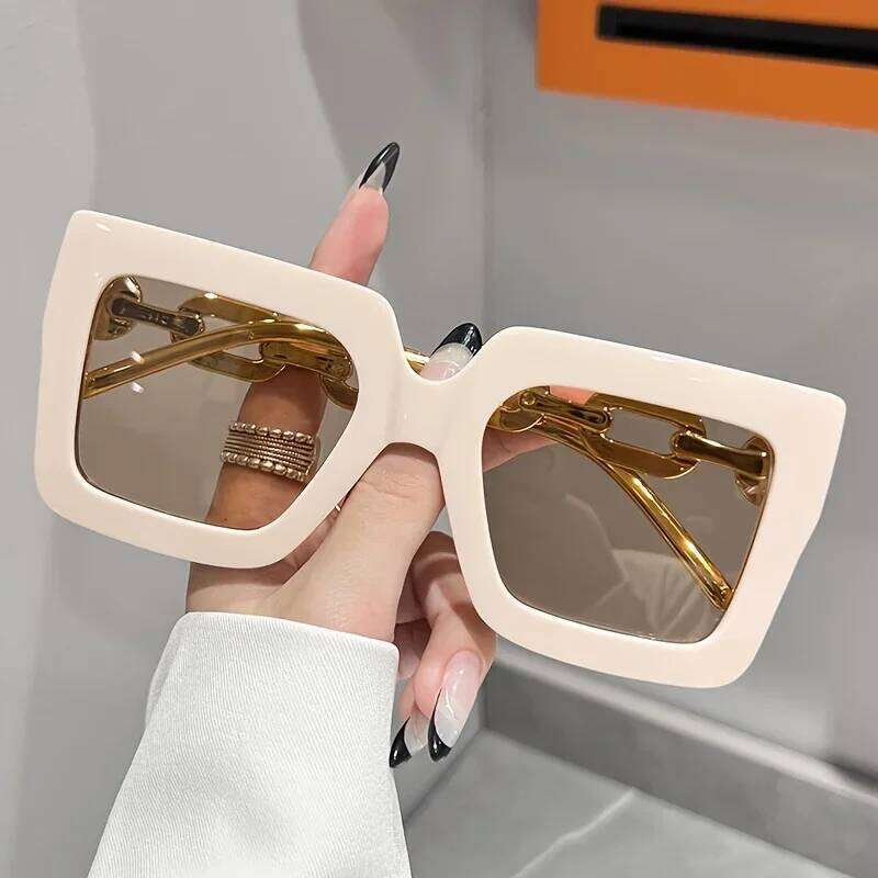 Luxury square fashion glasses women casual candy color anti glare sun shades for beach party Travel Y260207
