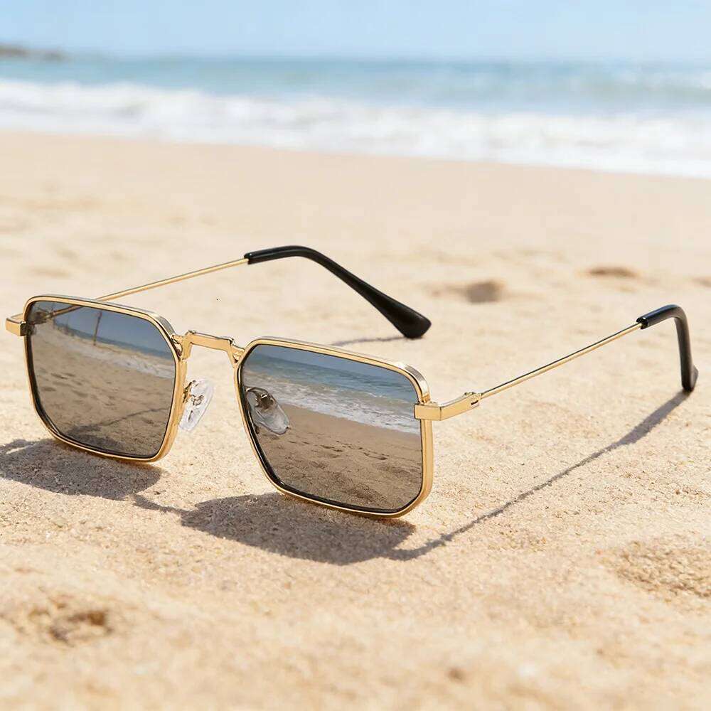 High Quality Rectangle Sunglasses Women Metal Frame Vintage Brand Square Sun Glasses for Men Shades Female Eyewear Y260207