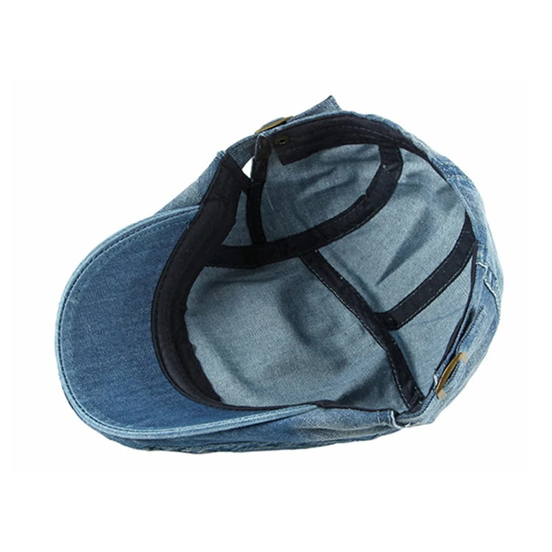 Simple Washed Denim Berets Hat Men Women Spring Summer ed Flat Cap Artist Duckbill Hat Casual Herringbone sboy Cap 260205