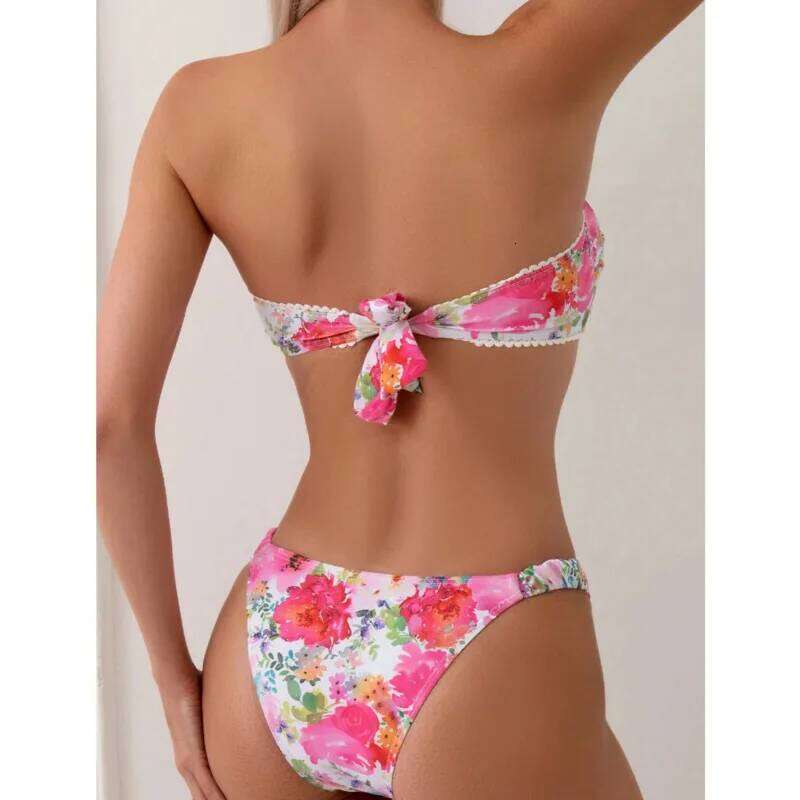 New Floral Sexy Bikinis Swimsuits Women's Swimwear Push Up Female Beach Swim Wear Bathing Suits Brazilian Bikini Set Pool Bather C260207