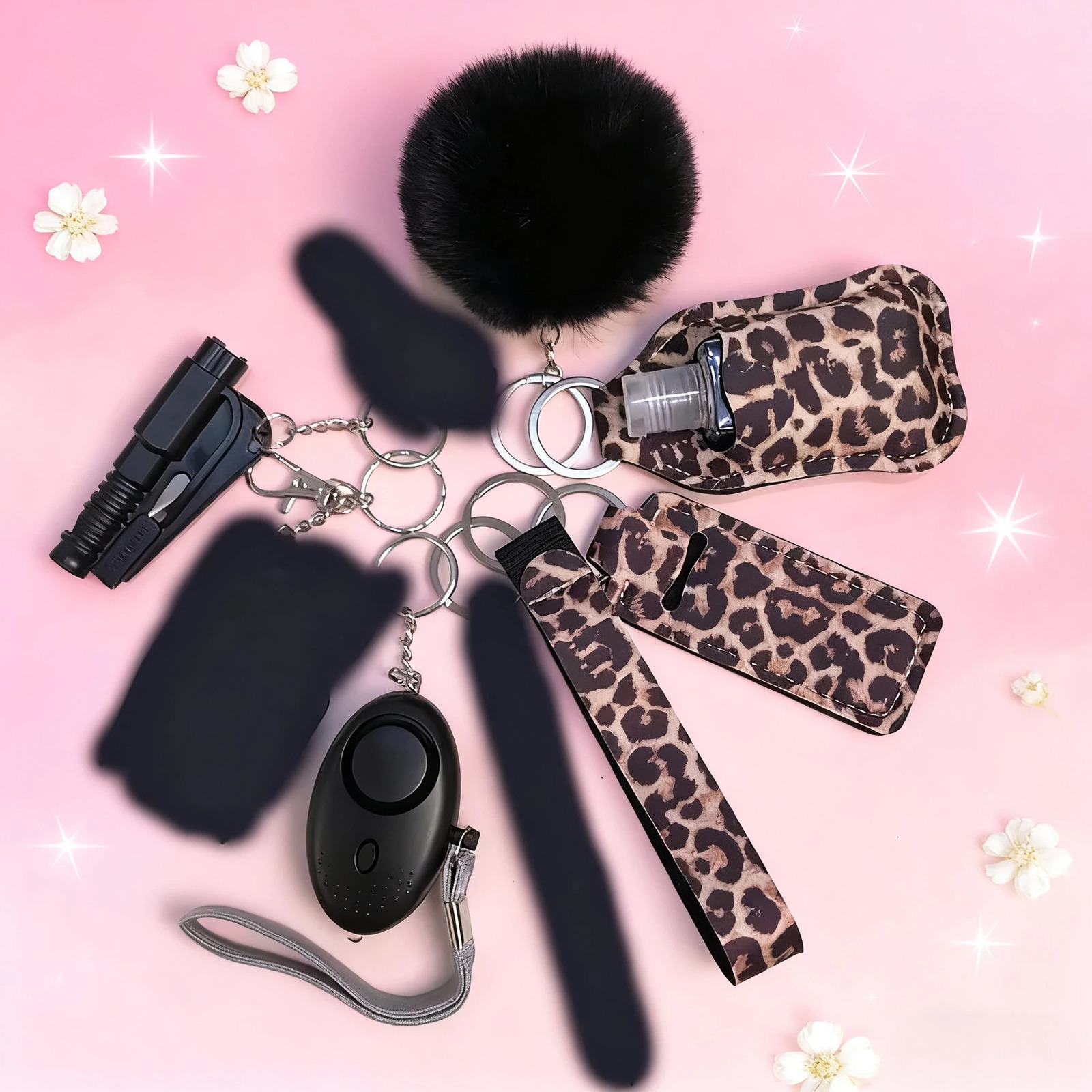 10Pcs Girl Security Self Defense Keychain Protection Personal Defensive Alarm Key chain Accessories Women Product 260107