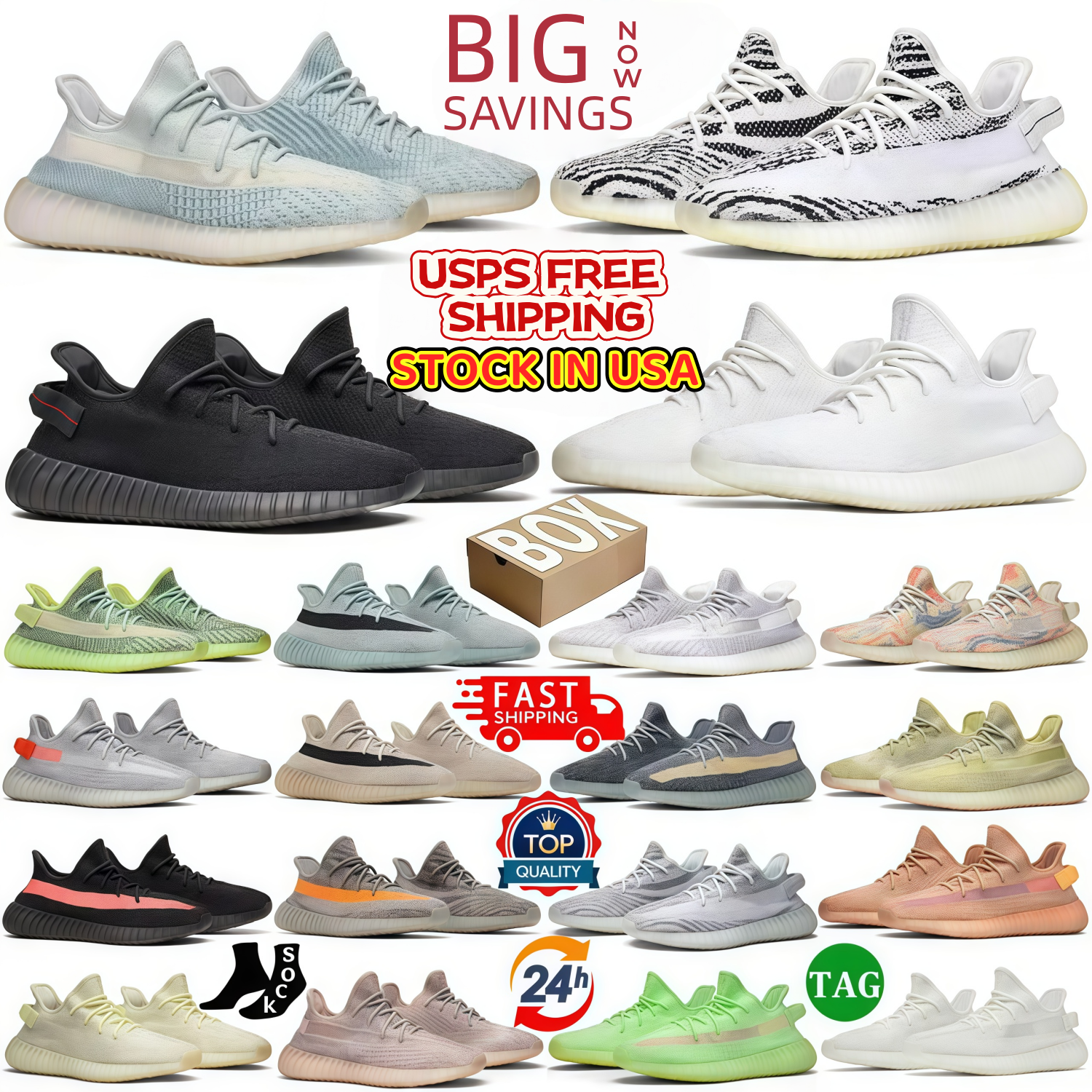 Original Box Mesh Triple Casual Shoes Men Designer Shoes Boost V2 WomenRunning Shoes Slate Bone MX Grey Granite Flax Steel Grey Bone Onxy Blue Tint Chaussure Trainers