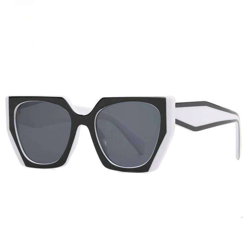 Irregular Square Large Frame Men's Retro Modern Cat Eye Sunglasses, Women's Sun Visors Y260207