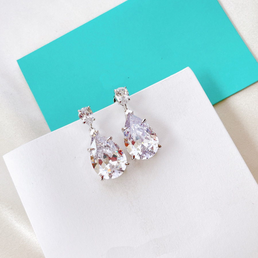 earrings designer earrings for women high quality diamond pendant luxury earrings alphabet valentine gift Elegant Christmas gifts jewelry wholesale price