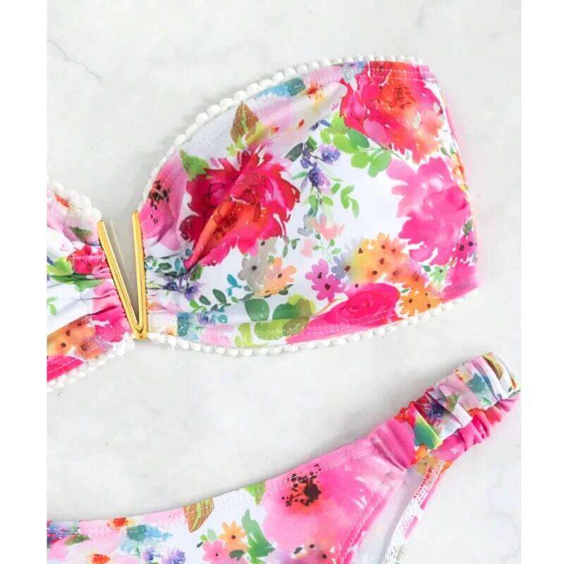 New Floral Sexy Bikinis Swimsuits Women's Swimwear Push Up Female Beach Swim Wear Bathing Suits Brazilian Bikini Set Pool Bather C260207