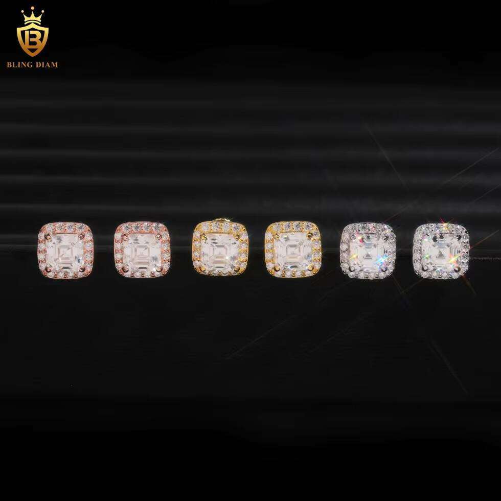 Past Diamond Taster Fashion Silver D VVS Fine Jewelry Men Women Engagement Moissanite Earrings