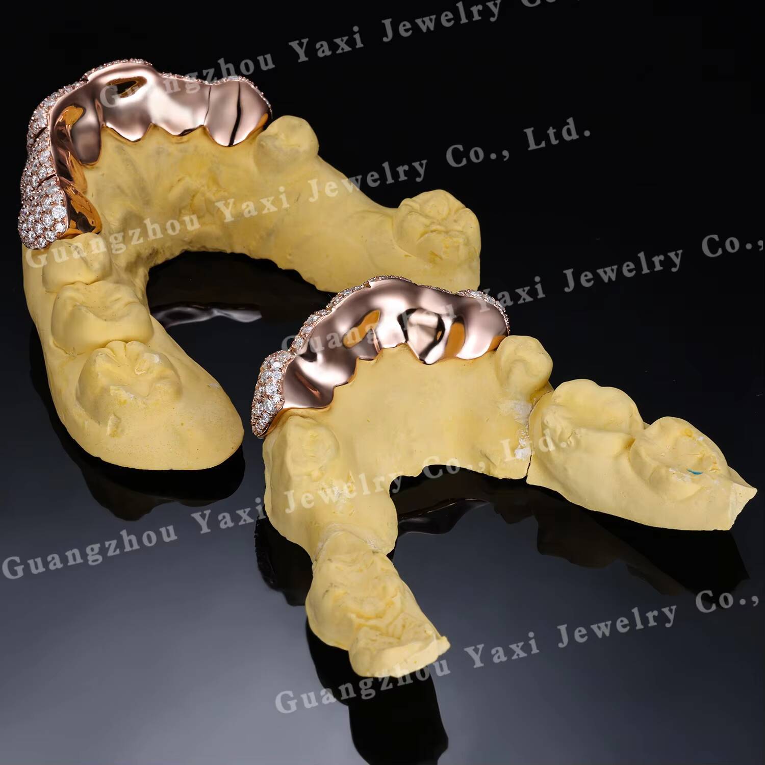 Custom Grillz Teeth Iced Bling Top Bottom Moissanite S925 Silver 10K 14K 18K Solid Rose Gold Plated Hip Hop Certified Unisex
