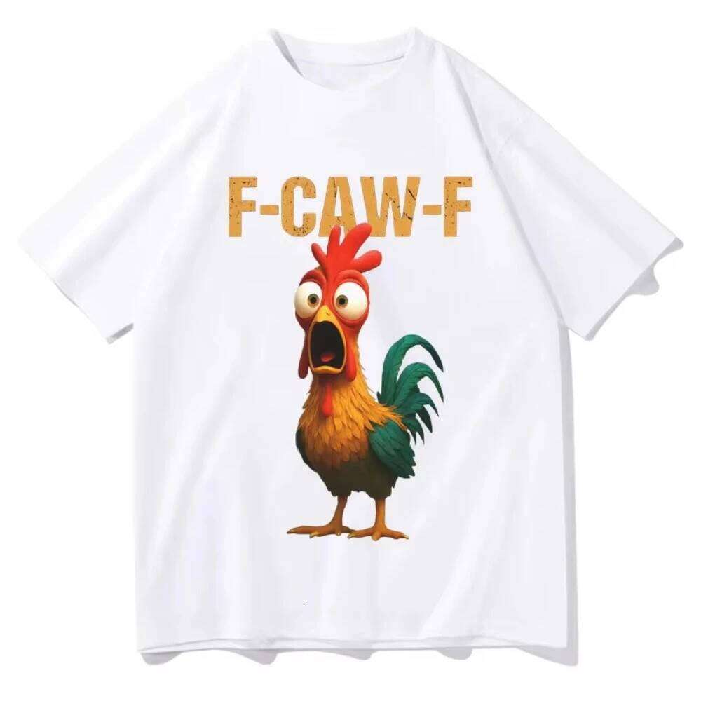 Summer Funny Caw F Harajuku New Short Sleeves Top Mens Humor Unisex T Shirt Chicken Aesthetic Casual summer Tshirt C260207