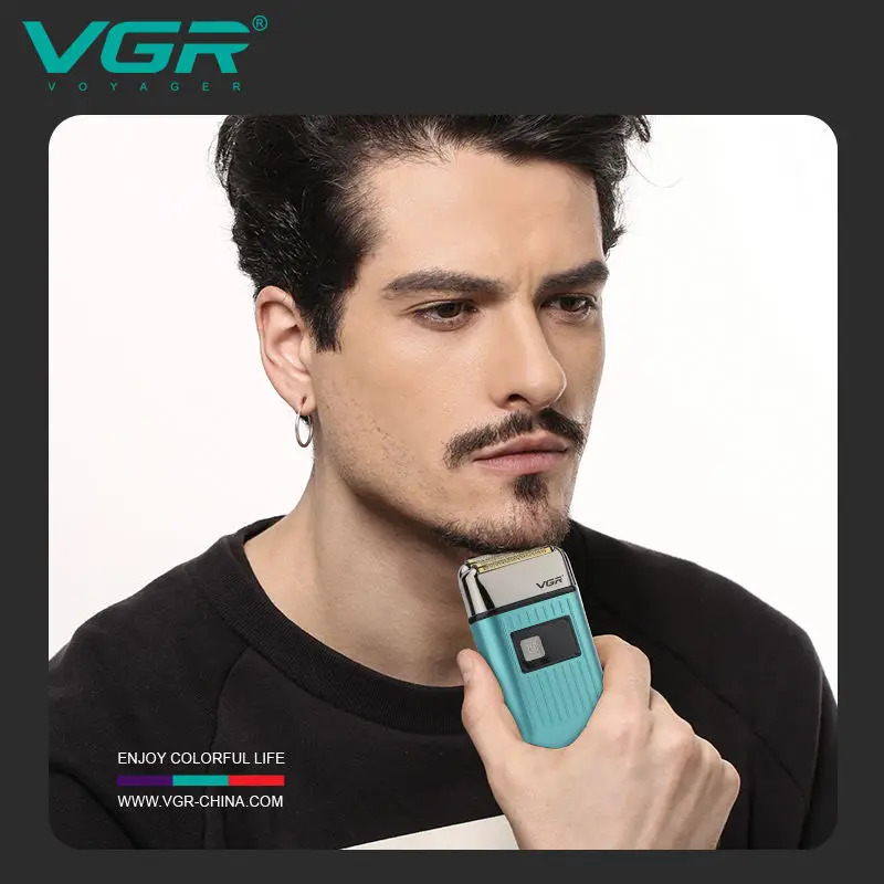 VGR Mens Razor IPX6 Body wash professional intelligent digital display multi-functional shaving sculpting hair trimmer V-357 260126