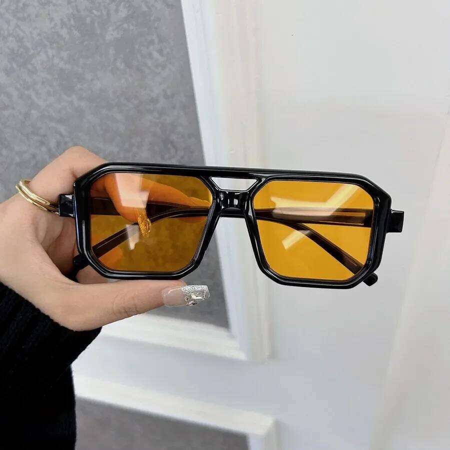 Designer Brand Square Sunglasses Women Men Casual Rectangle Frame Sun Glasses Female Mirror Colors Luxurious Fashion Y260207