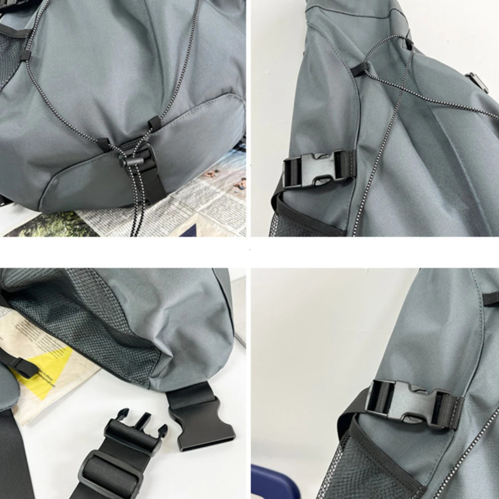 Large Capacity Travel Crossbody Bags for Men High Quality Nylon Storage Chest Pack Hip Hop Trendy Shoulder Bag Male 260130