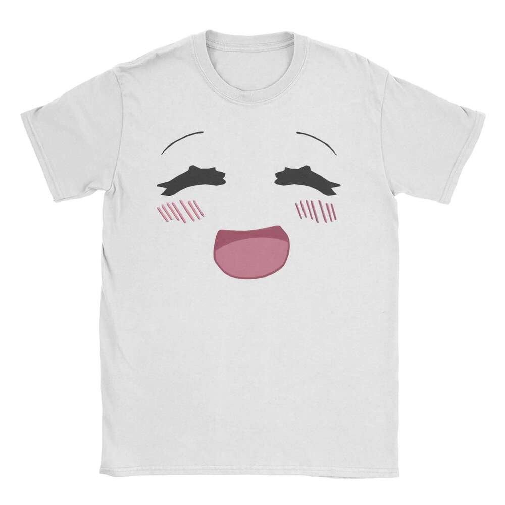 Cute Happy Robot Face T-Shirt for Men Women Novelty Cotton Tees Round Neck Short Sleeve T Shirt Clothes C260207