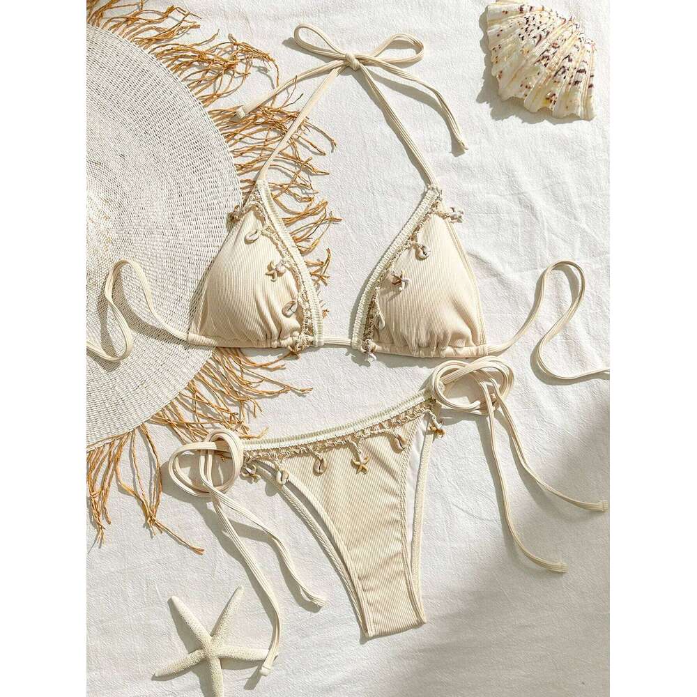 Peachtan thong push up beach swimwear 2 piece swimsuit 2024 bikini bathing suit summer women beachwear C260207