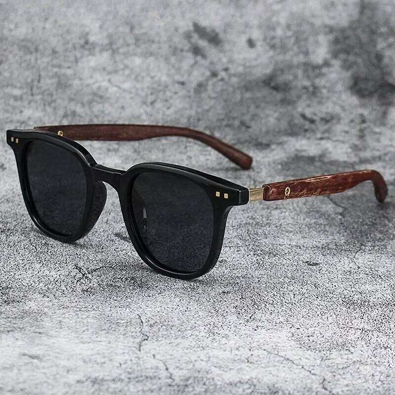 Sunglasses for Men Women's Trendy Retro Wood Grain Polarized UV Protection Eyewear Cycling Outdoor Street Photography Y260207