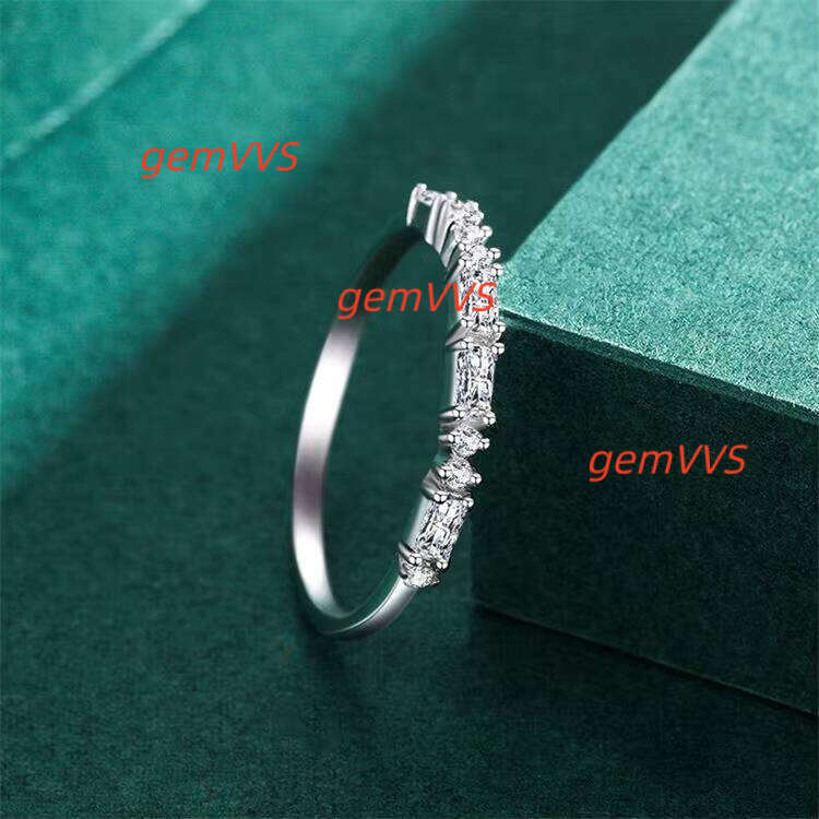 Engagement Cubic Zirconia Diamond S925 Sterling Silver Exquisite Zircon Geometric Wedding Ring For Women