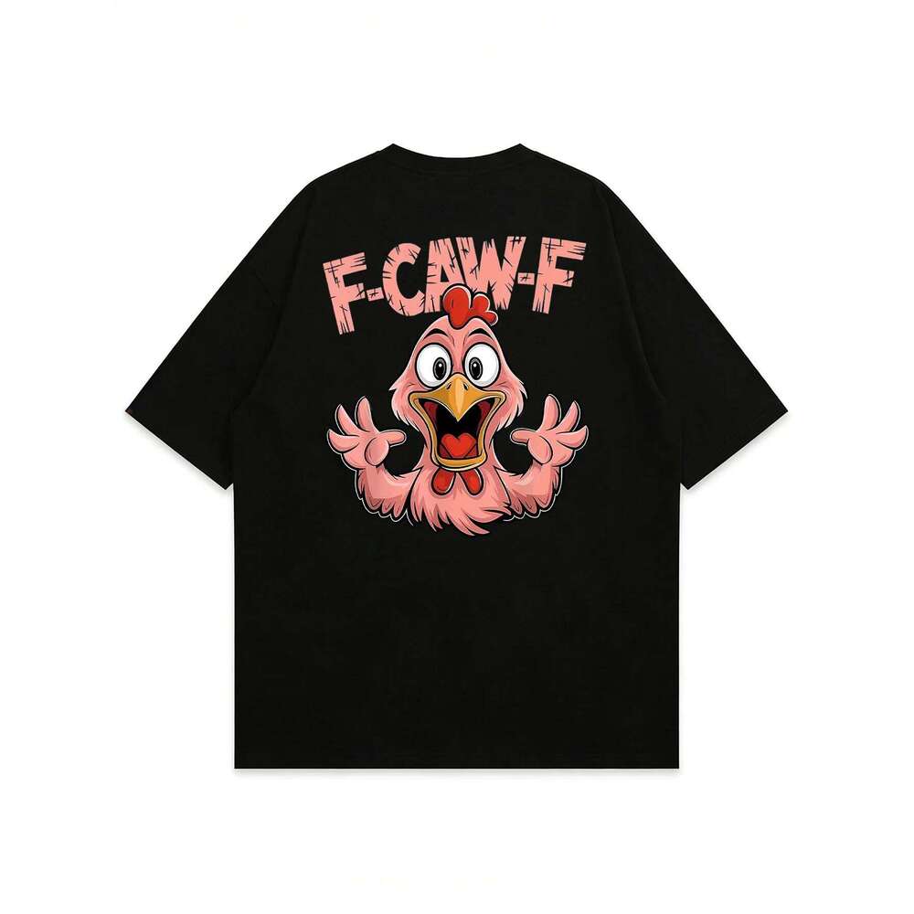 CLOOCL Funny Chicken CAW Printed Premium Cotton T-Shirts Women Summer Short Sleeve Tees Casual Tops C260207