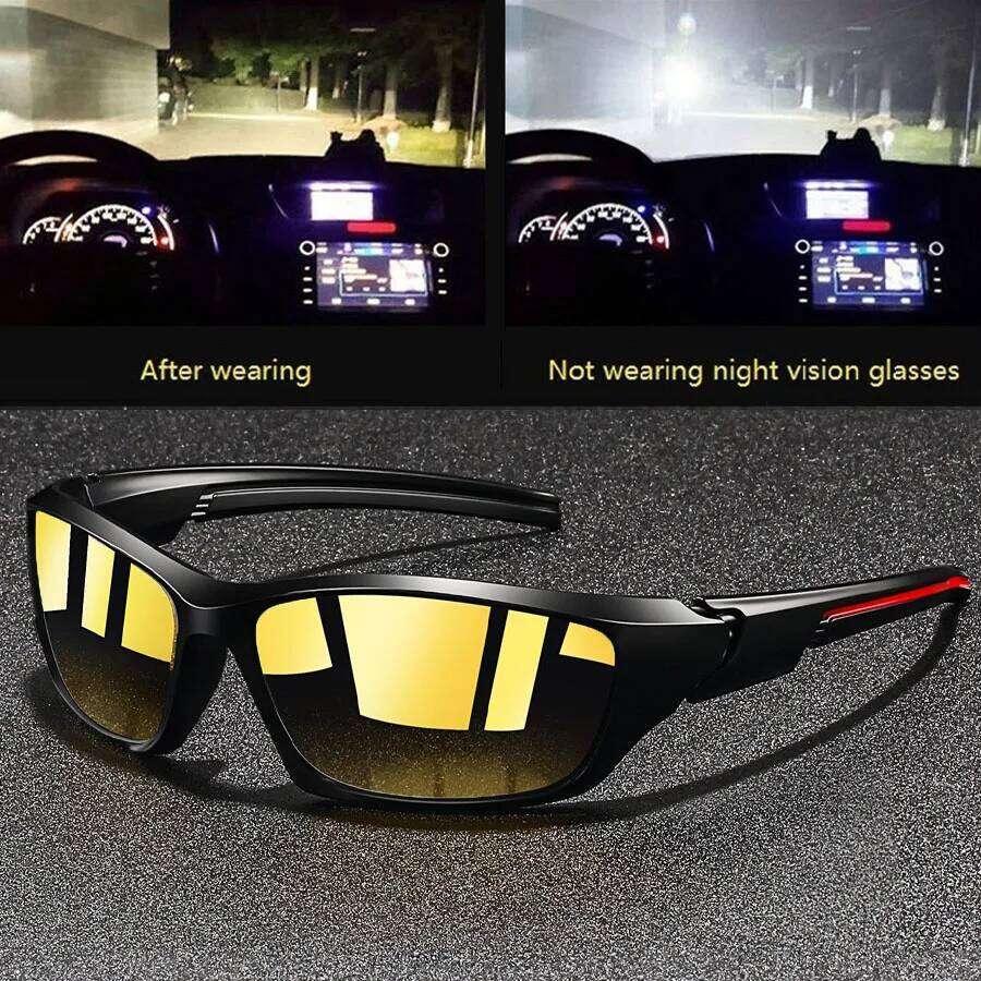 Fashion Vintage Sports Driving Fishing Unisex Night Vision Glasses Reduce Visual FatigueAnti-Glare Anti reflective UV400 Eyewear Y260207