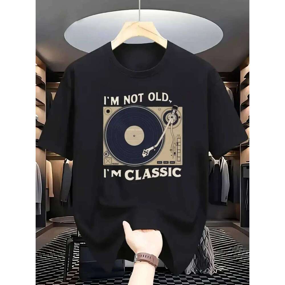 Men Summer Loose Printed T-Shirts Casual Round Neck Short Sleeve Versatile Fashion Basic Daily Wear All-Match Tops C260207