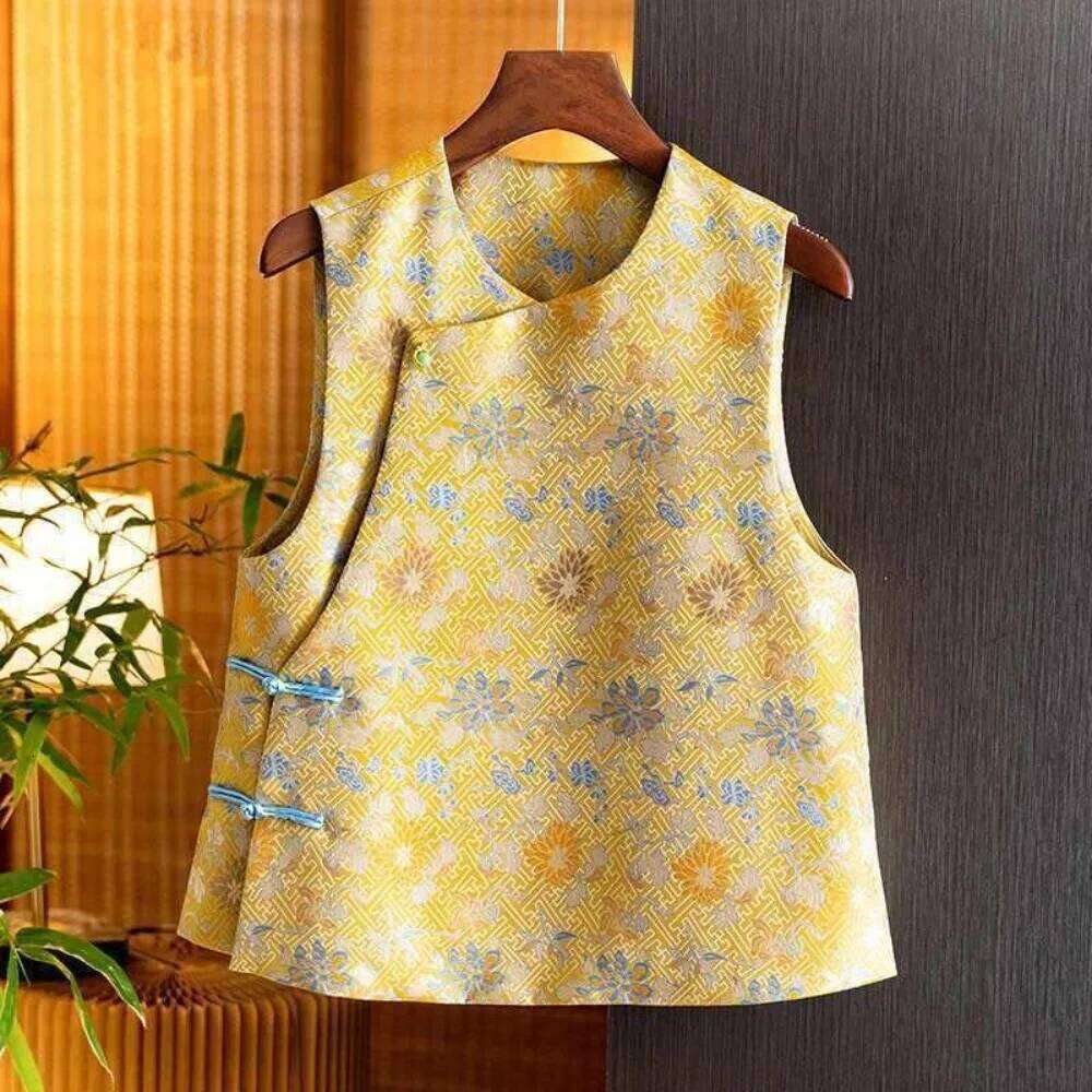 Thin Vest For Clothing Ethnic Style Embroidery Vintage Clothes Streetwear Coats Women Jackets Chinese Style Casual Summer