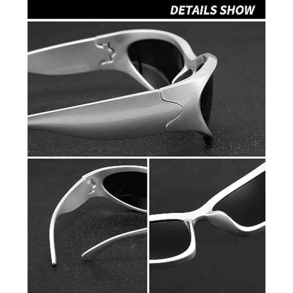 Y2K Punk Polarized Sunglasses Wrap Around Men's Women's sunglasses Fashion Sport Shades Sun Glasses Y260207