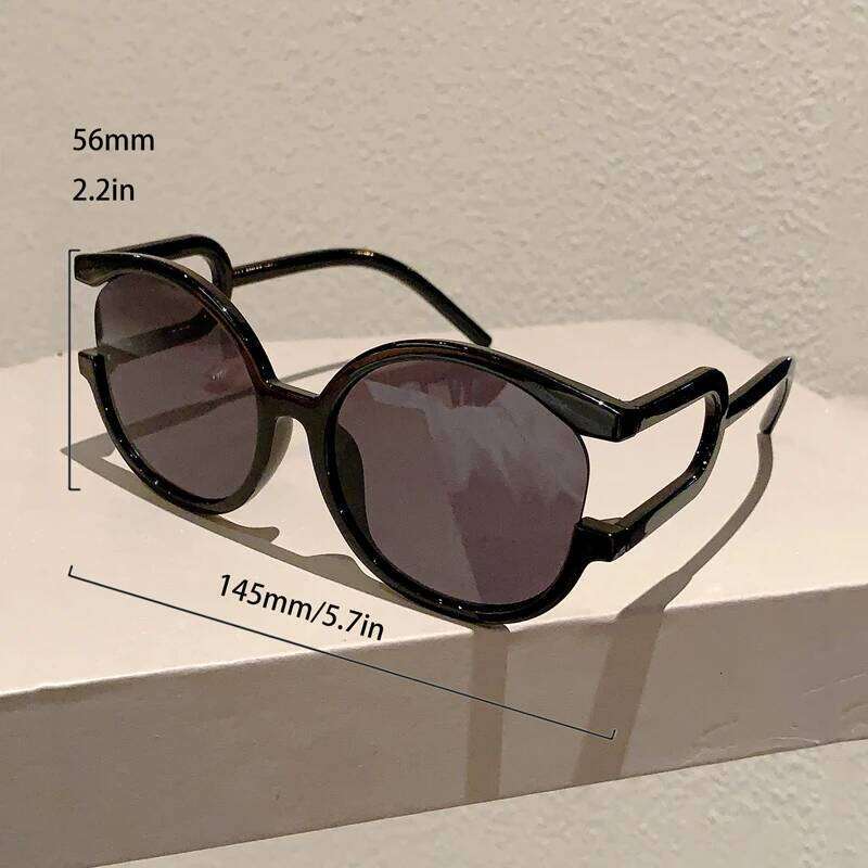 KAMMPT Y2K Fashion Design Shades Oversize Round Decoration Women Sunglasses Outdoor Brand Travelling Hiking Sun Glasses Y260207