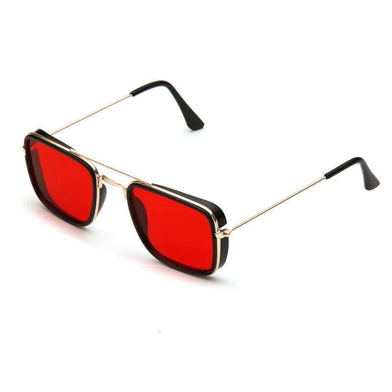 Fashion European and American Metal Small Frame Korean Version Glasses Retro Square Sunglasses UV Protection Y260207