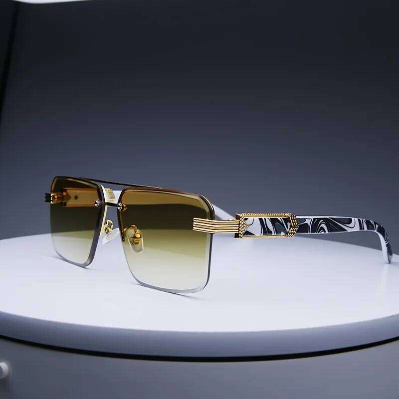 2025 Rimless Sunglasses Personality Square Frameless Ocean Lens Eyeglasses Gradient Gafas De Sol Women Men UV400 Shade Eyewear Y260207