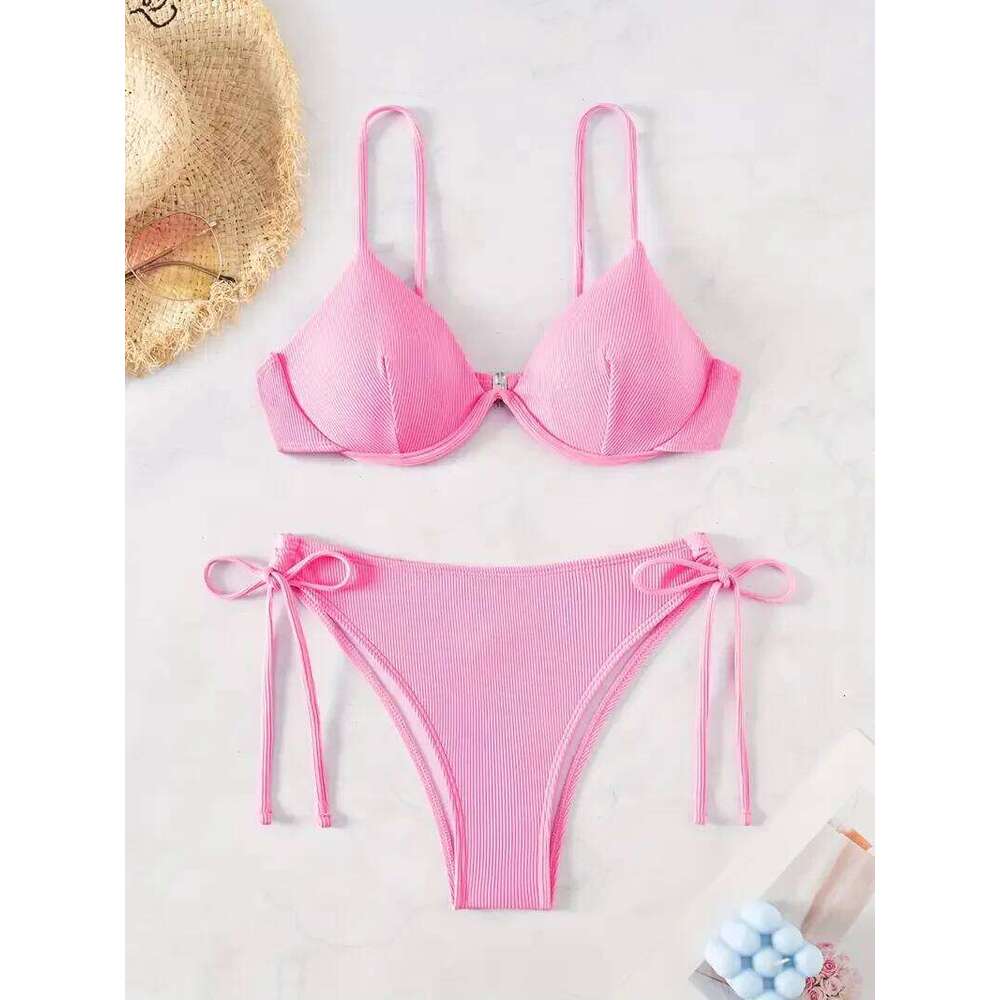 ZTVitality Solid Underwire Sexy Bikini 2025 New Arrival Biquini Padded Push Up Bandage Swimsuit Women Swimwear Summer Beachwear C260207