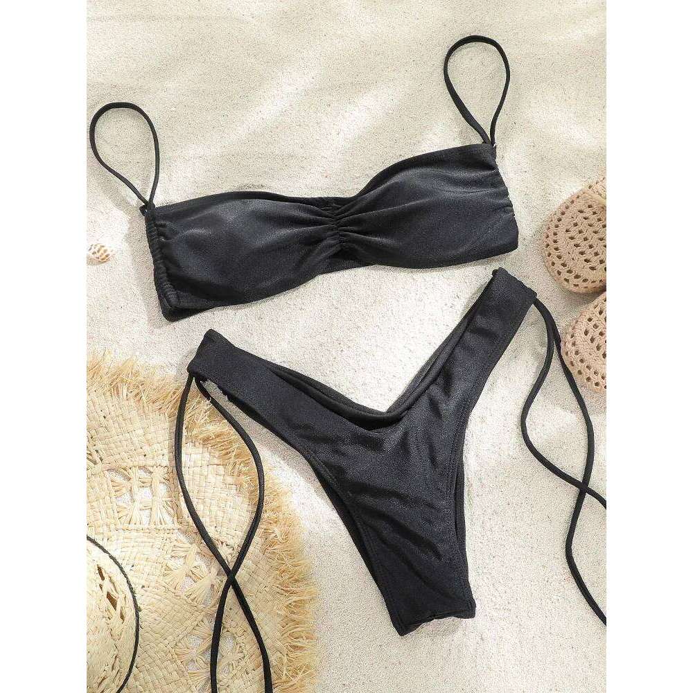 Miyouj Swimwear Women Sexy Swimsuit 2024 Bikini Micro Thong Push Up Biquini Brazilian Soild Bathing Suit Patchwork Beachwear C260207
