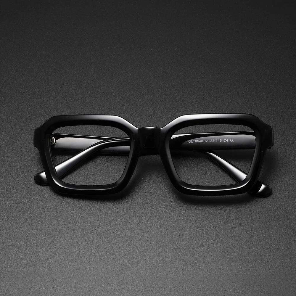 Handmade Sunglasses Eyeglasses Women for Men Square Thick Acetate Frame UV400 Driving Sun Glasses Optics Eyewear Y260207