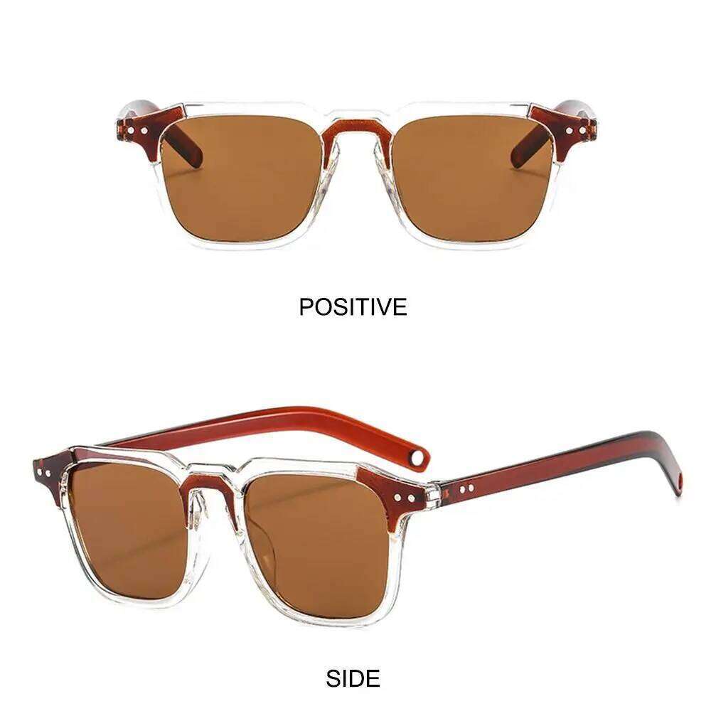 Cool Square Sunglasses Fashion Vintage UV400 Tint Ocean Lens Sun Retro 90s Glasses for Women & Men Y260207
