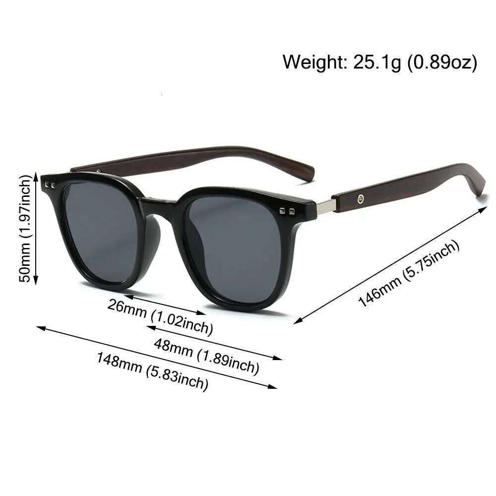 New UV Protection Wood Grain Sunglasses Outdoor Street Photography Square Frame Sun Glasses Shades for Women & Men Y260207