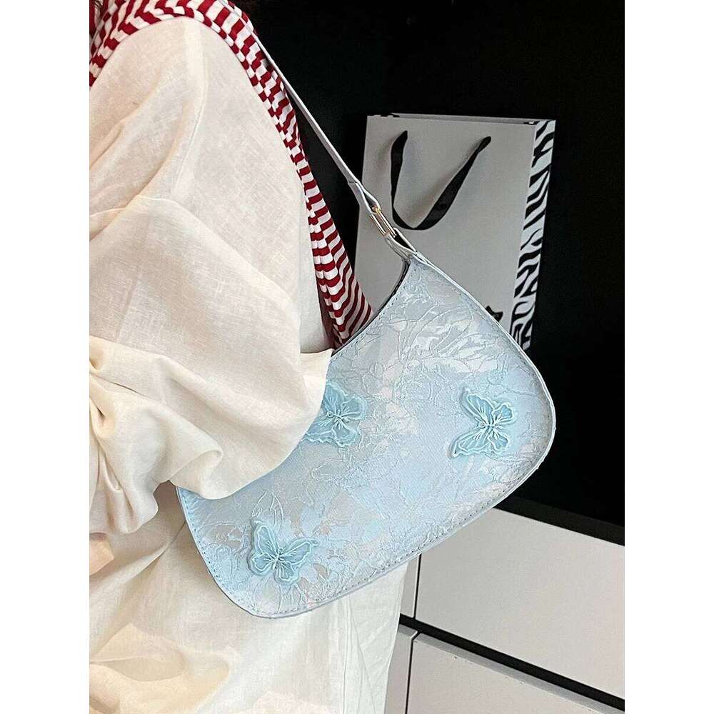 Sweet Fairy Embroidery New Chinese Sle Underarm Single oulder Breadsti Bag Faion Spring Summer