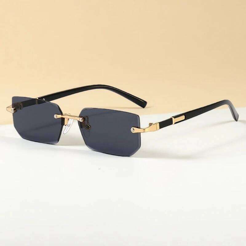 Fashion Rimless Sunglasses Men Women Populare Frameless Sun Glasses Male Female Classic Small Square Summer Traveling Shades Y260207