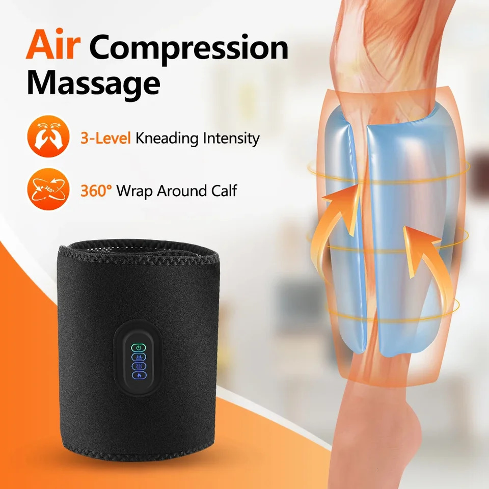 Electric Air Compression Leg Massage Air Pressure Calf Massager Compress 3 Level Muscle Relax Cordless Calf Arm Massager 260130