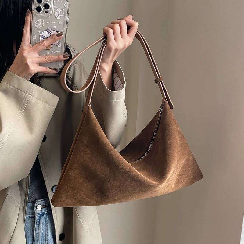 Vintage Fashion Crossbody Bags For Women Soft Suede Messenger Hobo Bag Big Capacity Shoulder Totes 2024 Designer Handbags Luxury C260207