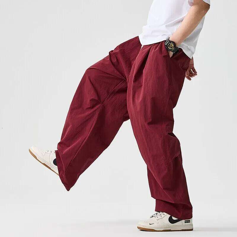 Wide Leg Men and Women 2026 New Light Thin Solid Casual Harun Pants Elastic Waist Loose Oversize Fashion Trendy Streetwear