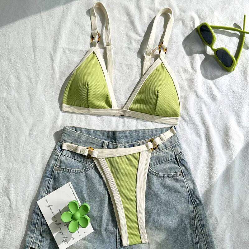 Patchwork Sexy Bikinis 2026 Women Swimwear Female Swimsuit Swim Wear Bathing Suits Brazilian Bikini Set Beachwear Pool Bather C260207