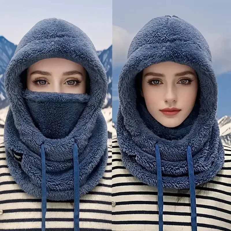 Winter Warm Balaclava Thermal Windproof Ski Hood Motocycle Face Cover Polar Fleece Adjustable Cycling Neck Cover Full Face Mask 260107