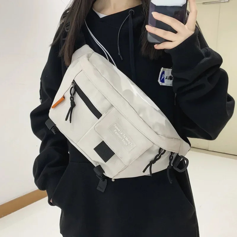 Chest Pack Woman 2026 Street Trend Waist Bag Unisex Outdoor Sports Fanny Pack Shoulder Bag Fashion Nylon Belt Bags Purse 260130