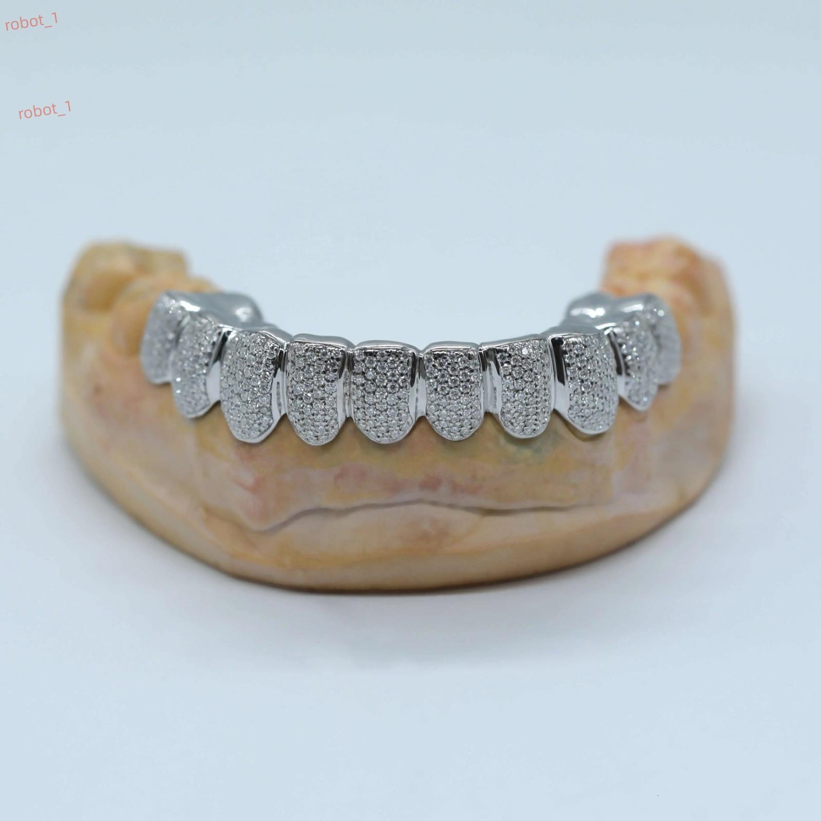 Trendy Hip Hop Iced Out Grillz Moissanite Diamond Teeth Decoration Bling Out 925 Silver Handmade Shine Bright