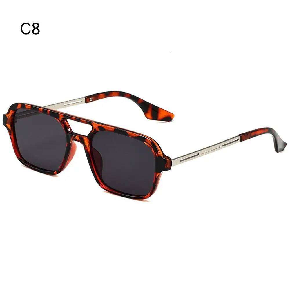 Luxury Brand UV400 Protection Square Sunglasses Vintage Retro Style 70s Sun Glasses Summer Shades Beach/Travel/Streetwear Y260207