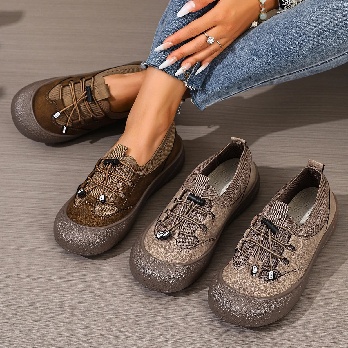 Style Womens Casual Flat Shoes Comfortable and Breathable Single Fashionable 260208