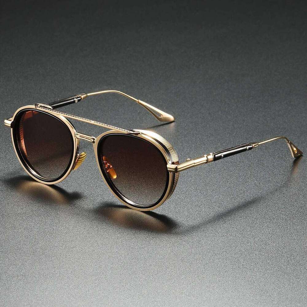 Exquisite Sunglasses Men 2025 New Brand Designer Round Pilot Punk Sun Man Unisex Luxury Glasses Lentes De Sol Hombre Y260207