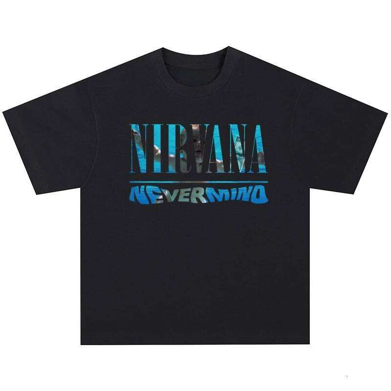 Nirvana Nevermind T-Shirt Men's and Women's Short Sleeve Retro Metal Band Y2k Tops Luxury Brand T-shirt Men Clothes Streetwear C260207