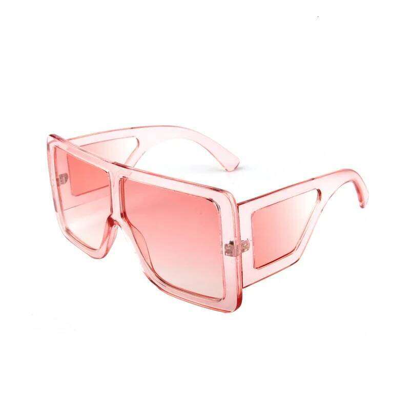 Fashion Pink Square Sunglasses Women Oversized Big Frame Sun Glasses Female Luxury Brand Designer Vintage Gradient Oculos Y260207
