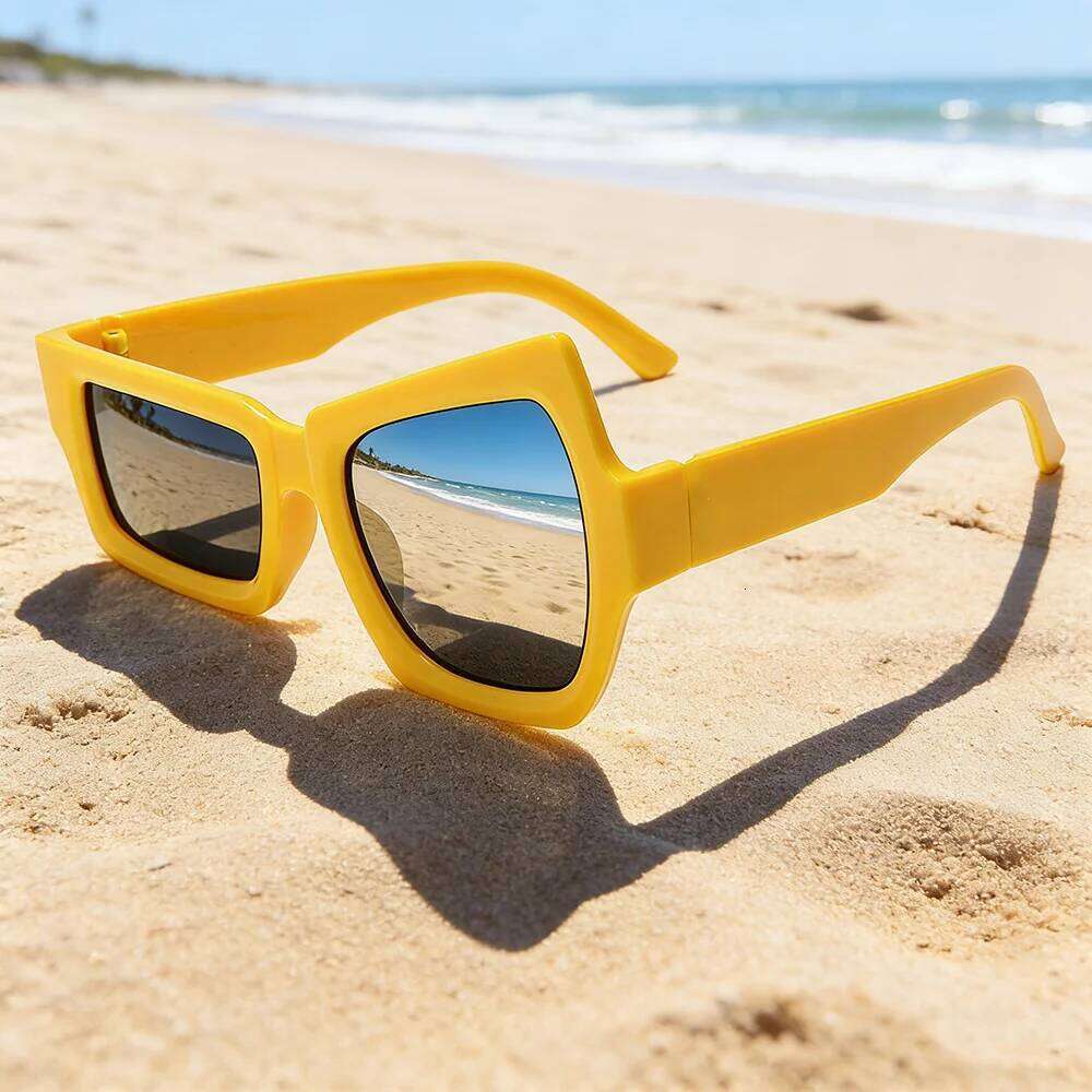 Eyebrow Sunglasses Men polygon Vintage Brand Designer Square Sun For Women Shades Female Eyewear Unisex Glasses Y260207